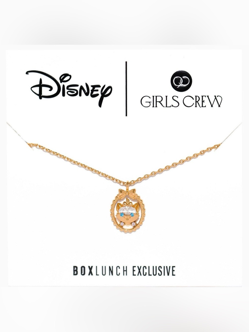 NWT Girls Crew Disney Aristocats Marie portrait charm and necklace